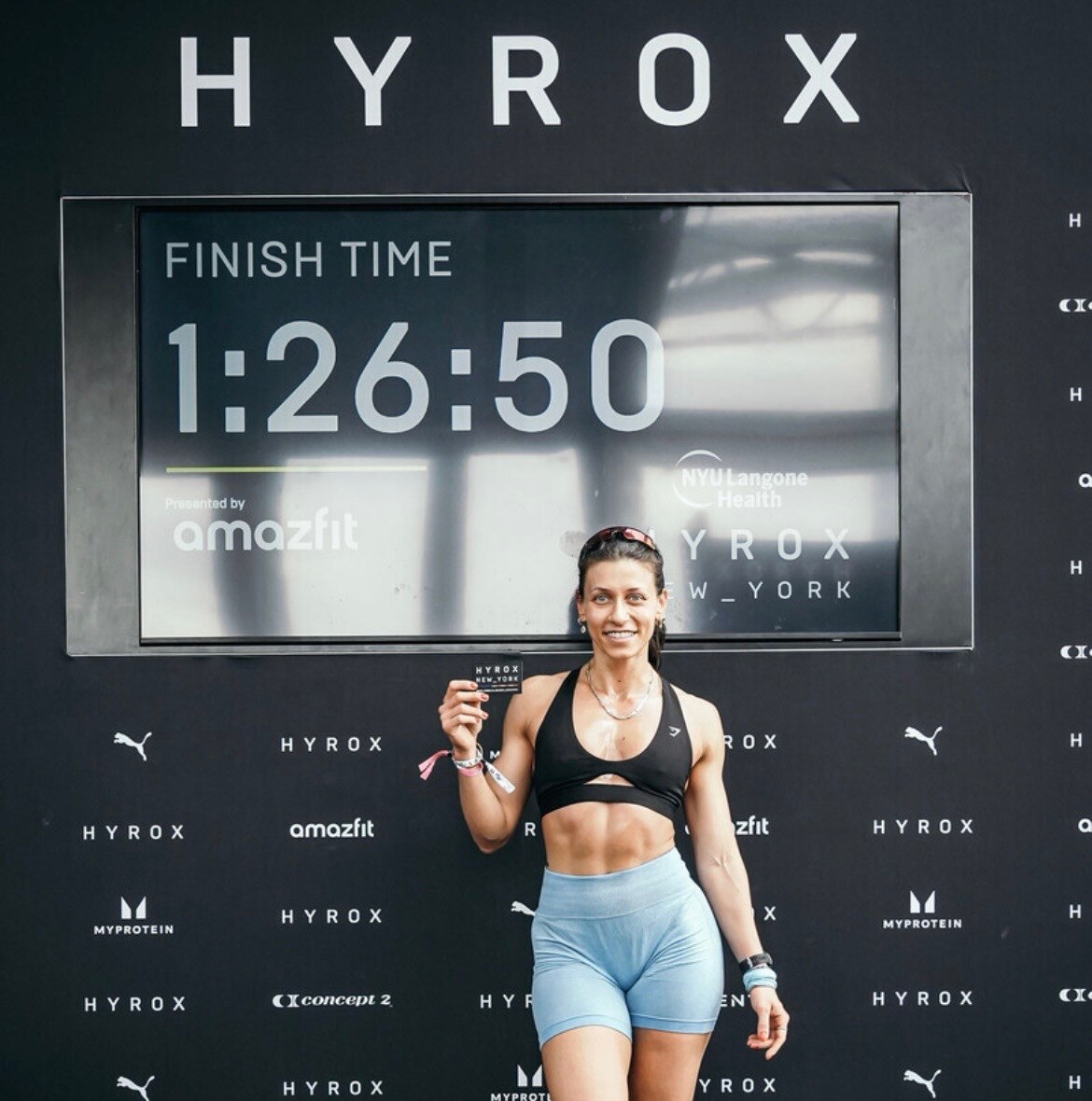 Elena Lymperi after competing in HYROX NYC, reflecting on strength, resilience, and coaching.
